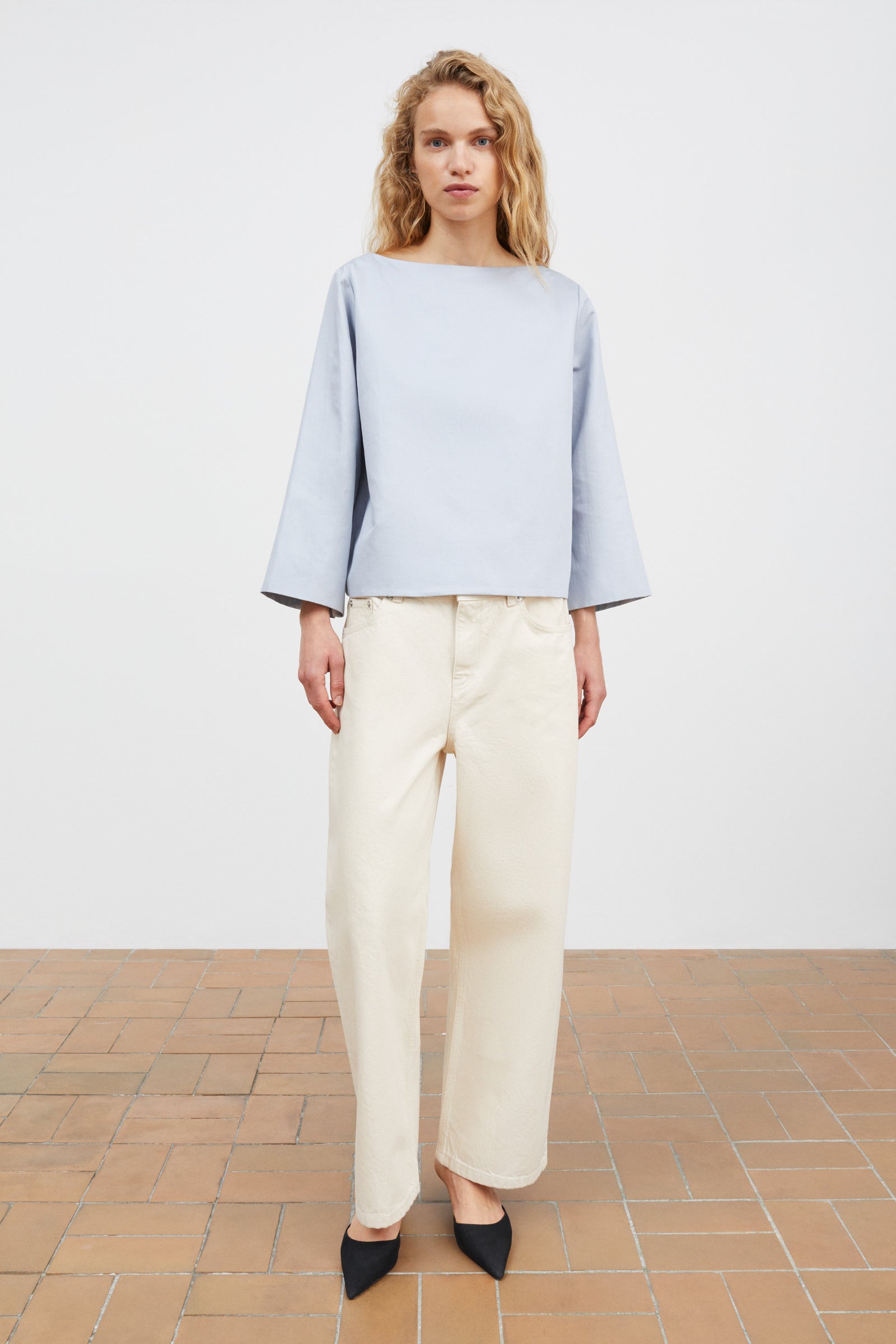 Skall Studio Alma blouse Blouse Dusty blue